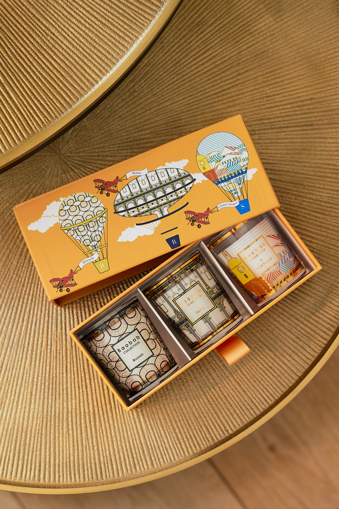 TRIO TRAVEL CANDLES BRUSSELS-ROMA-SAINT TROPEZ