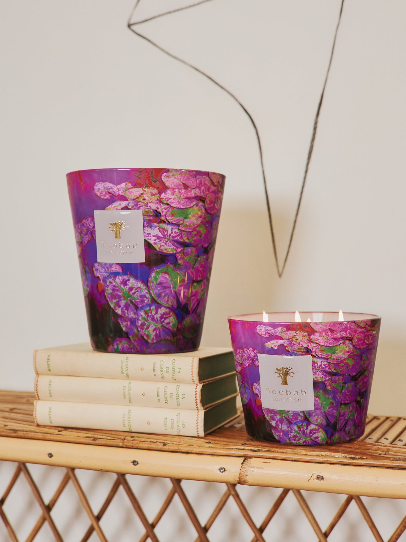SCENTED CANDLE ARTY FLOWERS WATER LILY