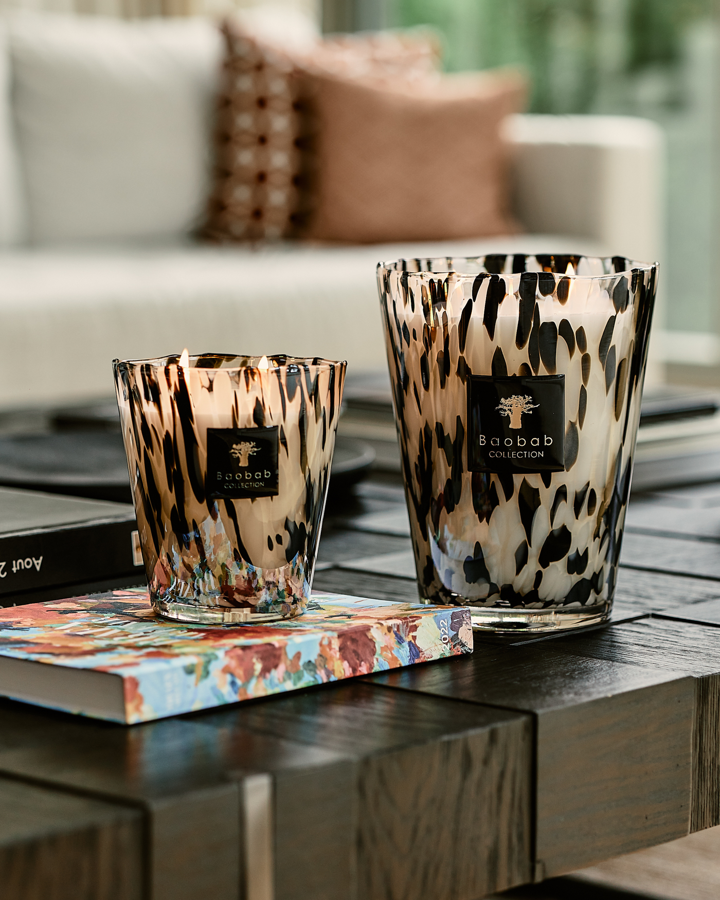SCENTED CANDLE PEARLS BLACK