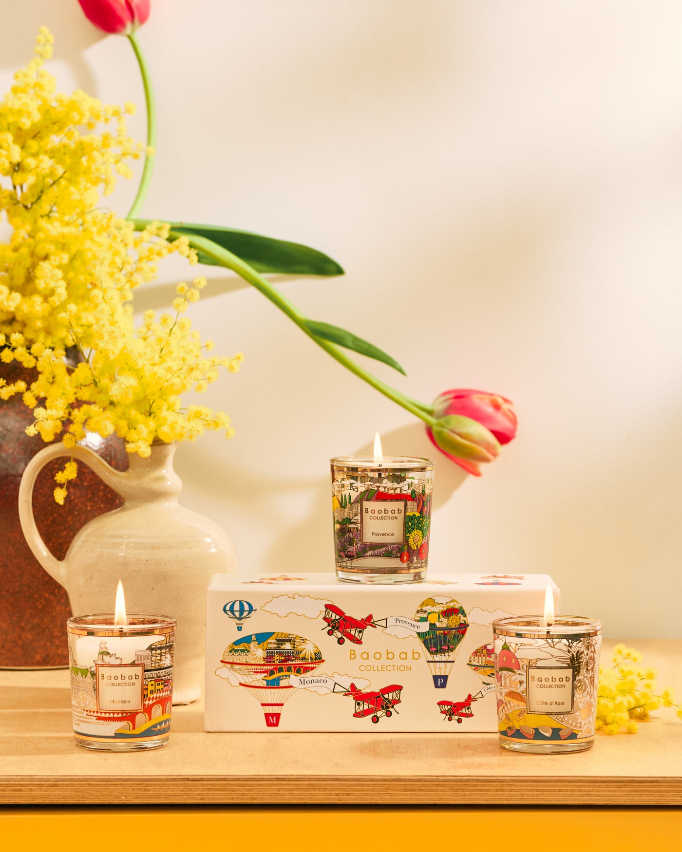 TRIO TRAVEL CANDLES PROVENCE-MONACO-COTE D'AZUR