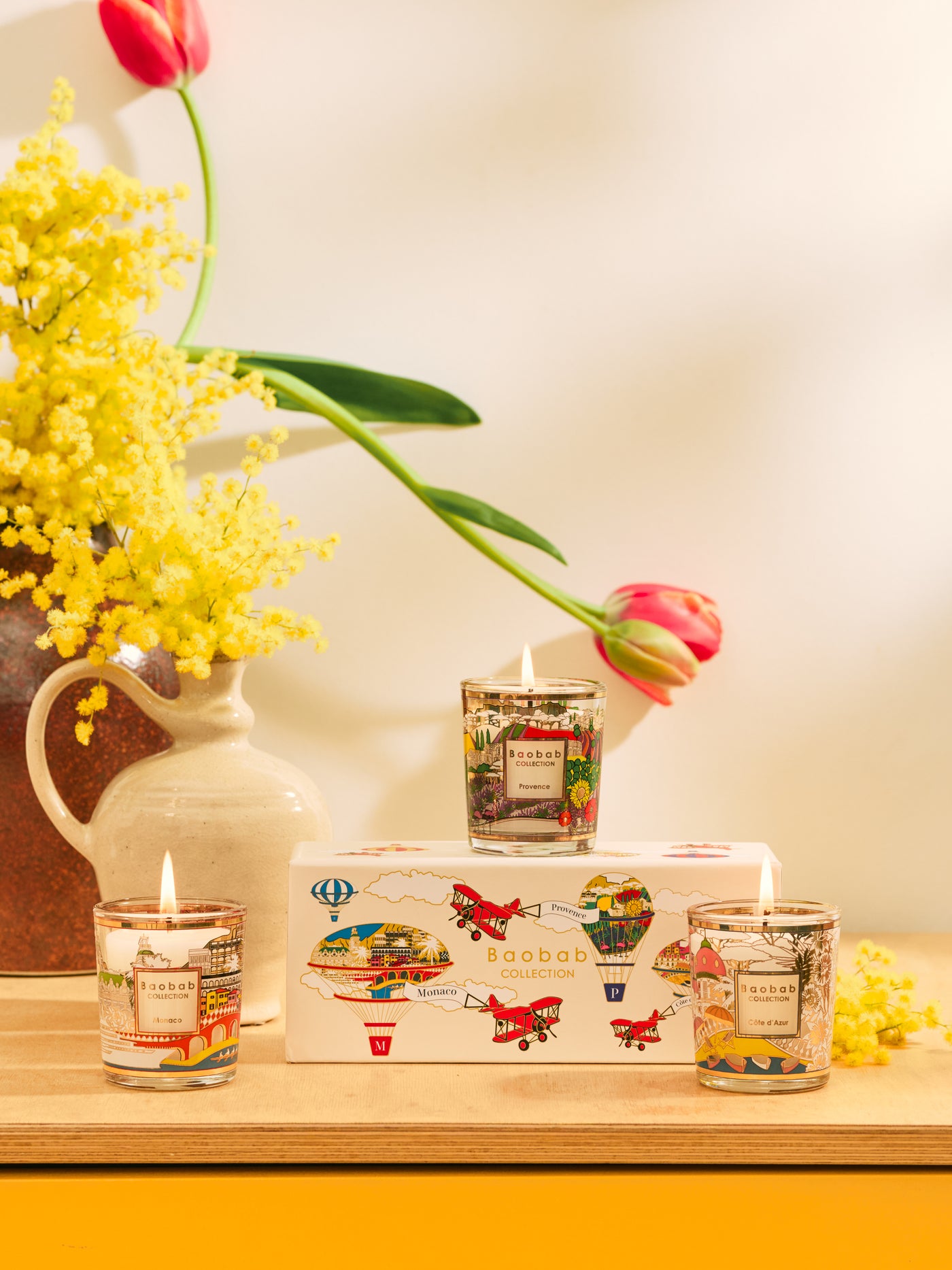 TRIO TRAVEL CANDLES PROVENCE-MONACO-COTE D'AZUR