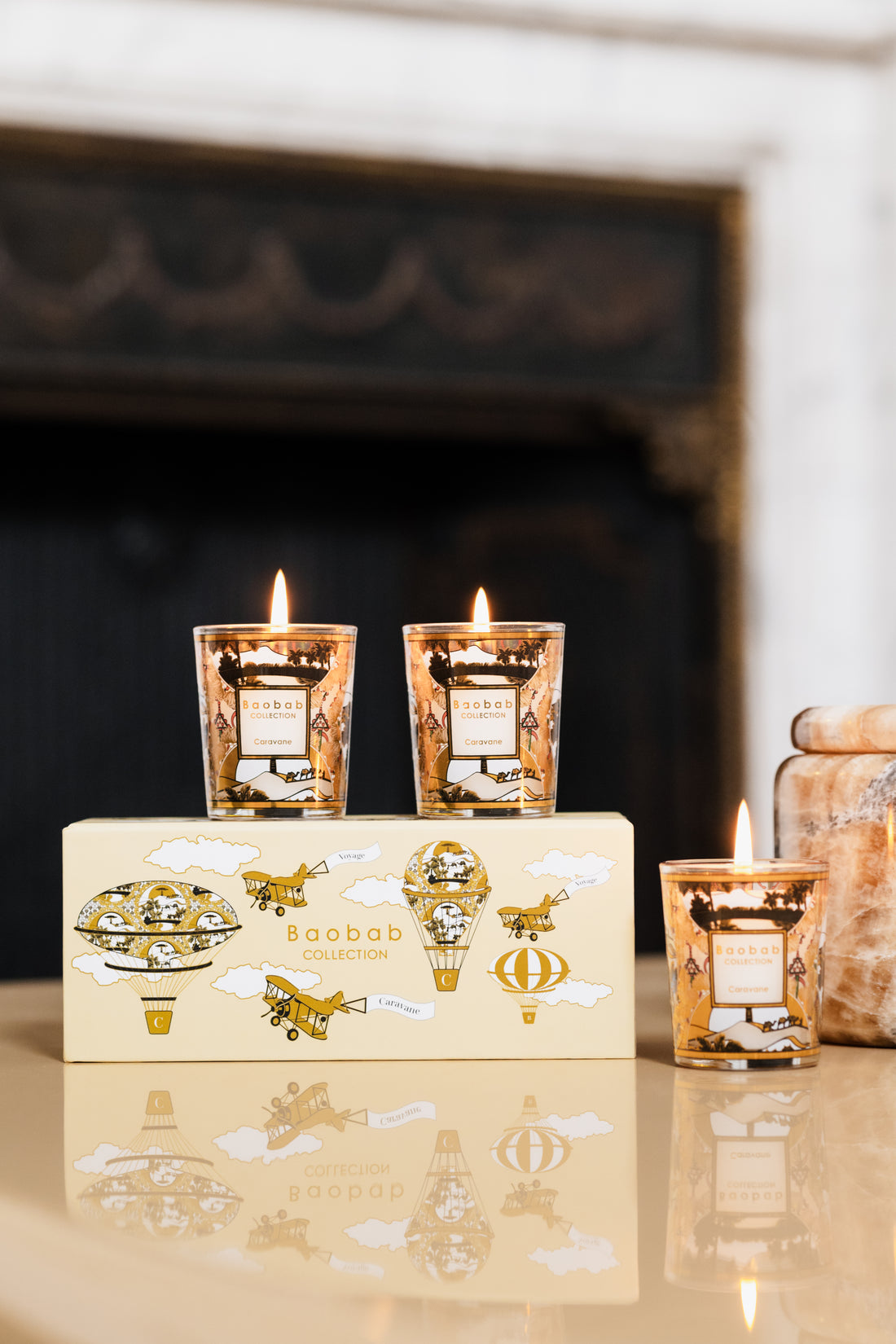 TRIO CANDLES CARAVANE