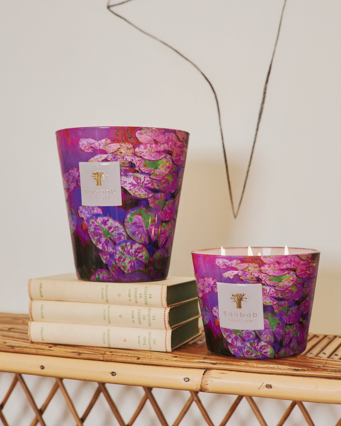 SCENTED CANDLE ARTY FLOWERS WATER LILY