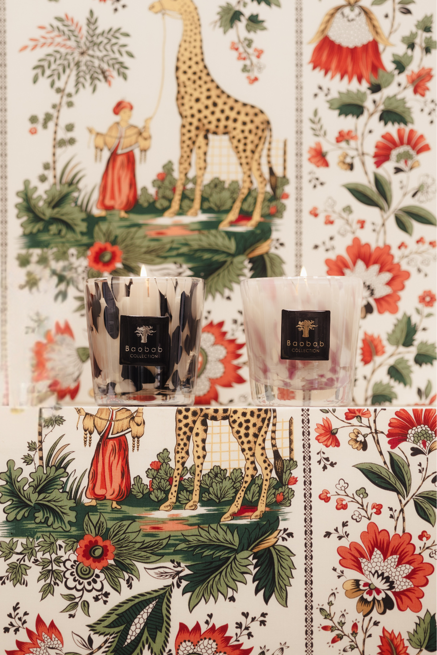 BLACK & WHITE PEARLS CANDLE DUO