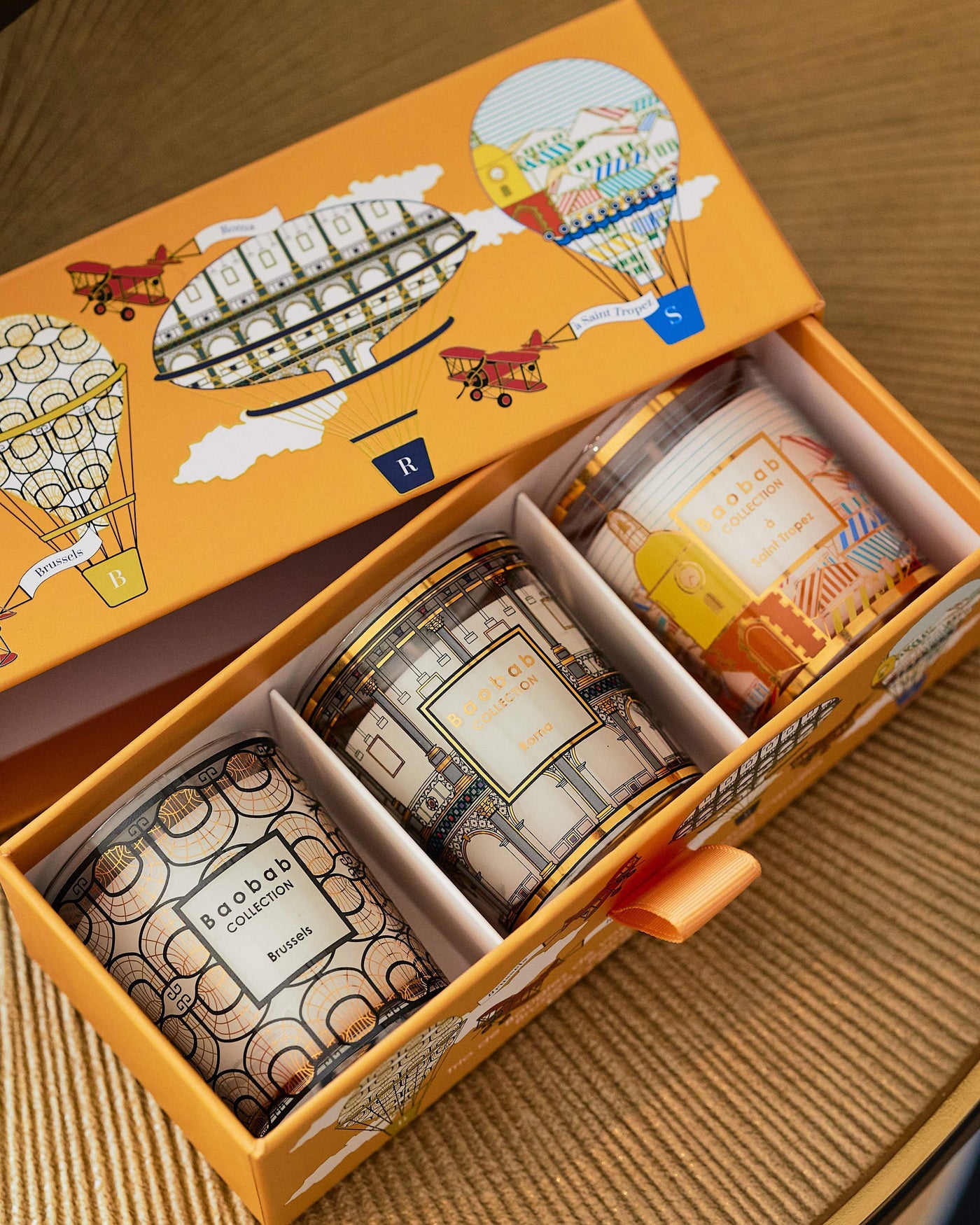 TRIO TRAVEL CANDLES BRUSSELS-ROMA-SAINT TROPEZ