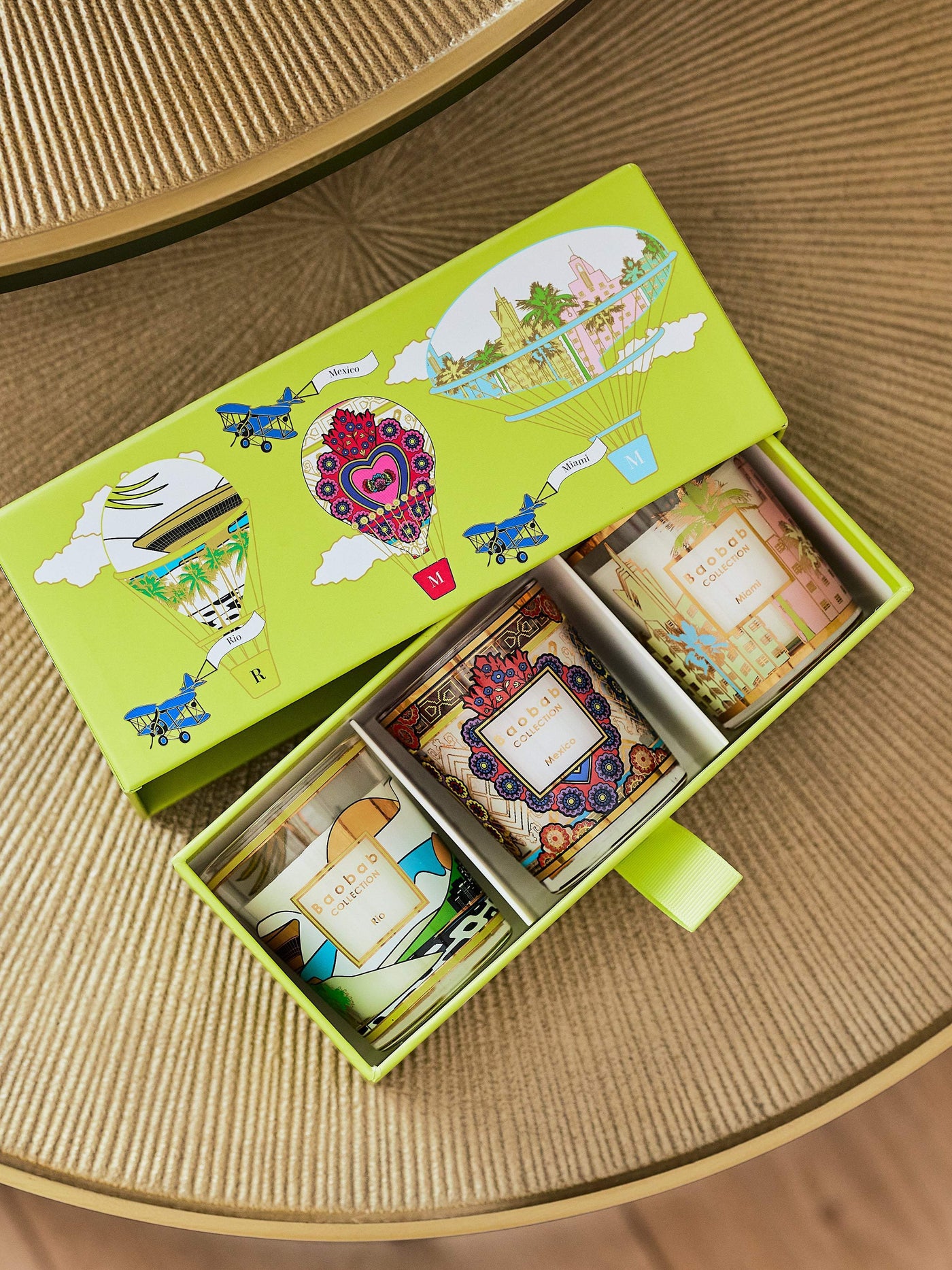 TRIO TRAVEL CANDLES RIO-MEXICO-MIAMI