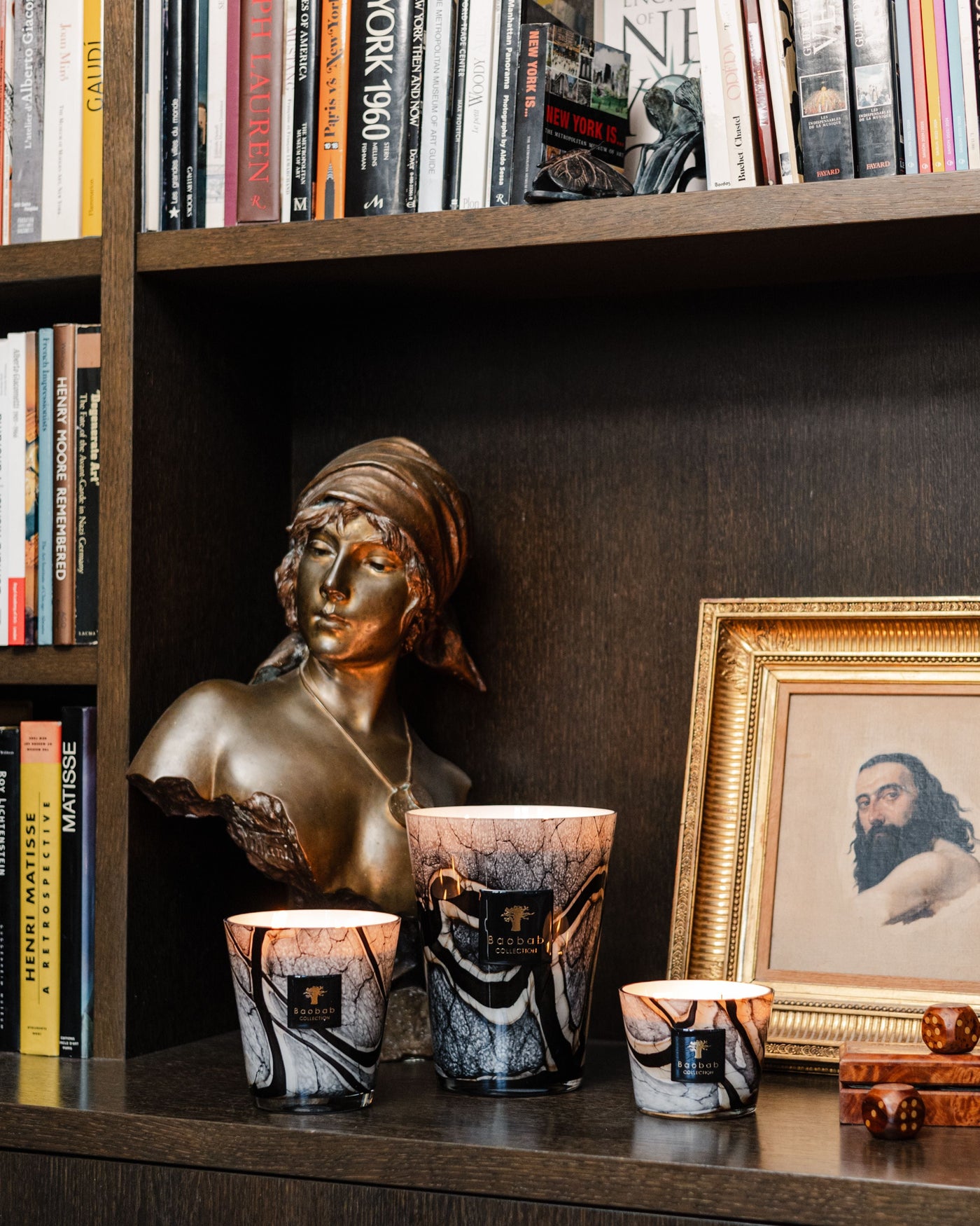 SCENTED CANDLE STONES MARBLE