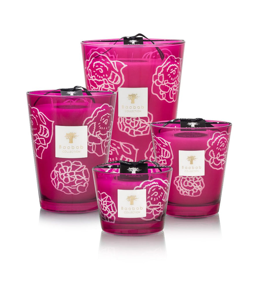 CANDLE COLLECTIBLE ROSES BURGUNDY